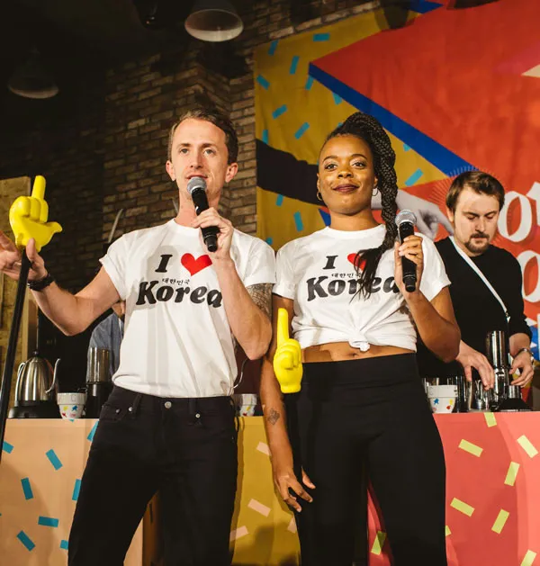 Marcus Boni and Michelle Johnson will return to emcee another World AeroPress Championship final.