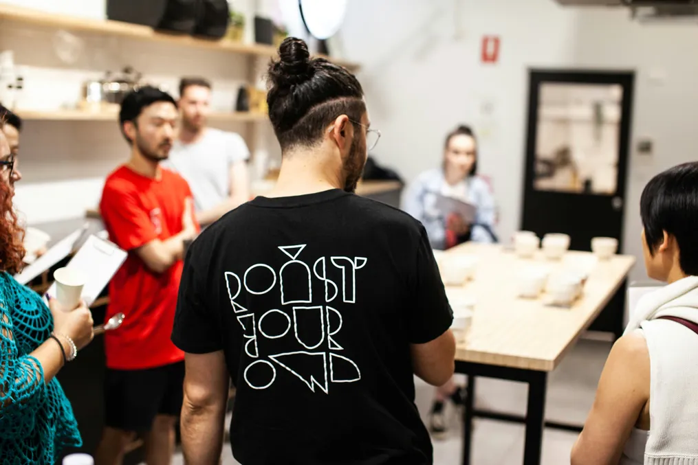 Collaborative cupping at Collective Roasting Solutions in Sydney.