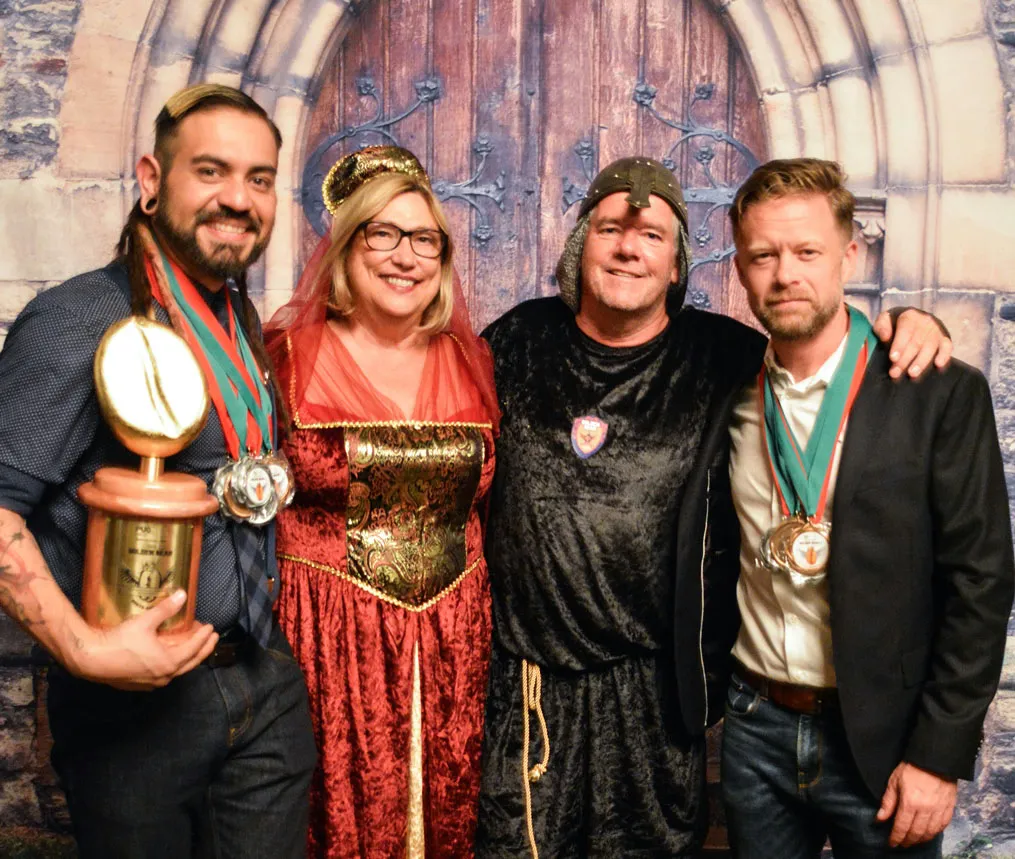 Steve Cuevas, Jan Weigel, Sean Edwards and Keith Feigin at the 2018 Golden Bean Awards Ceremony.