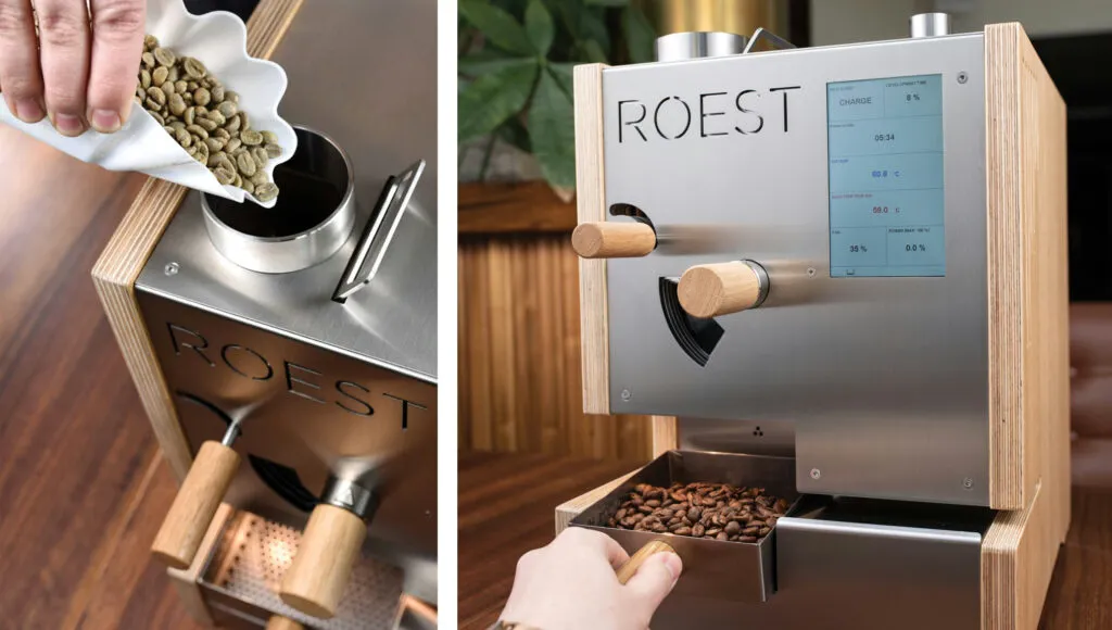 The ROEST digital sample roaster.