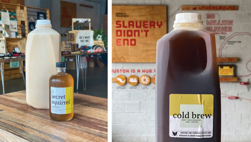 House-made almond milk, Secret Squirrel syrup, and cold brew at A 2nd Cup.