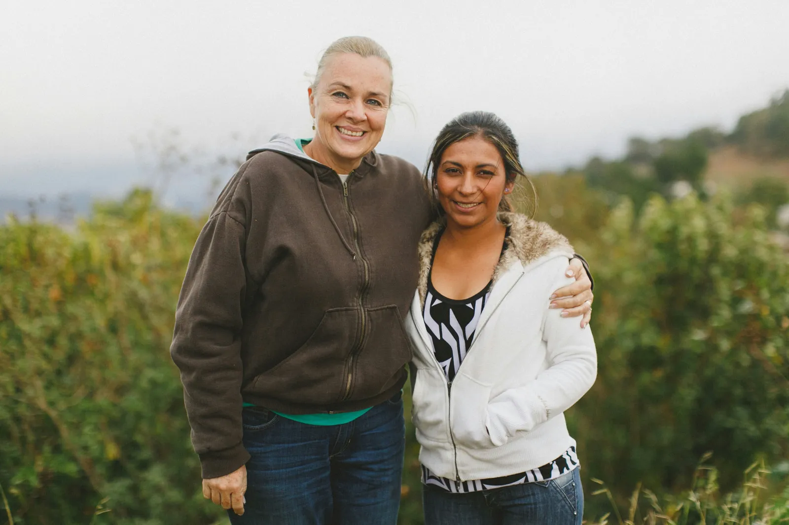 Isabel Ticas with El Pimiento's manager Nena Hernandez.