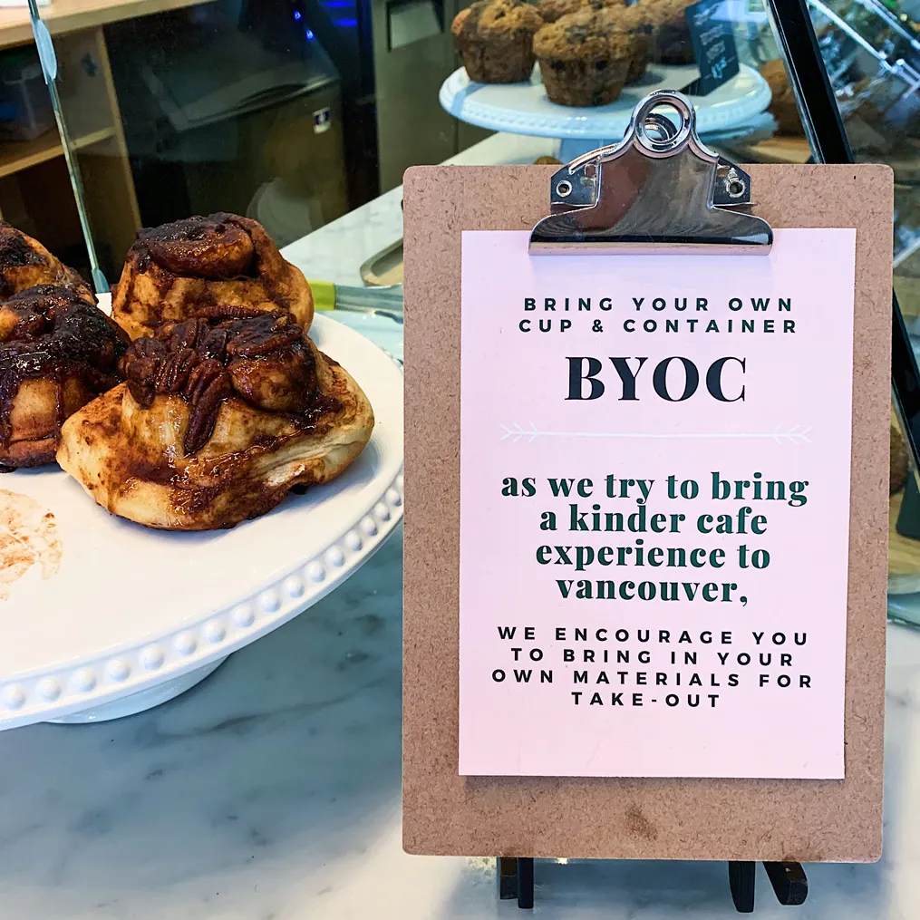 Kind Café’s BYOC sign