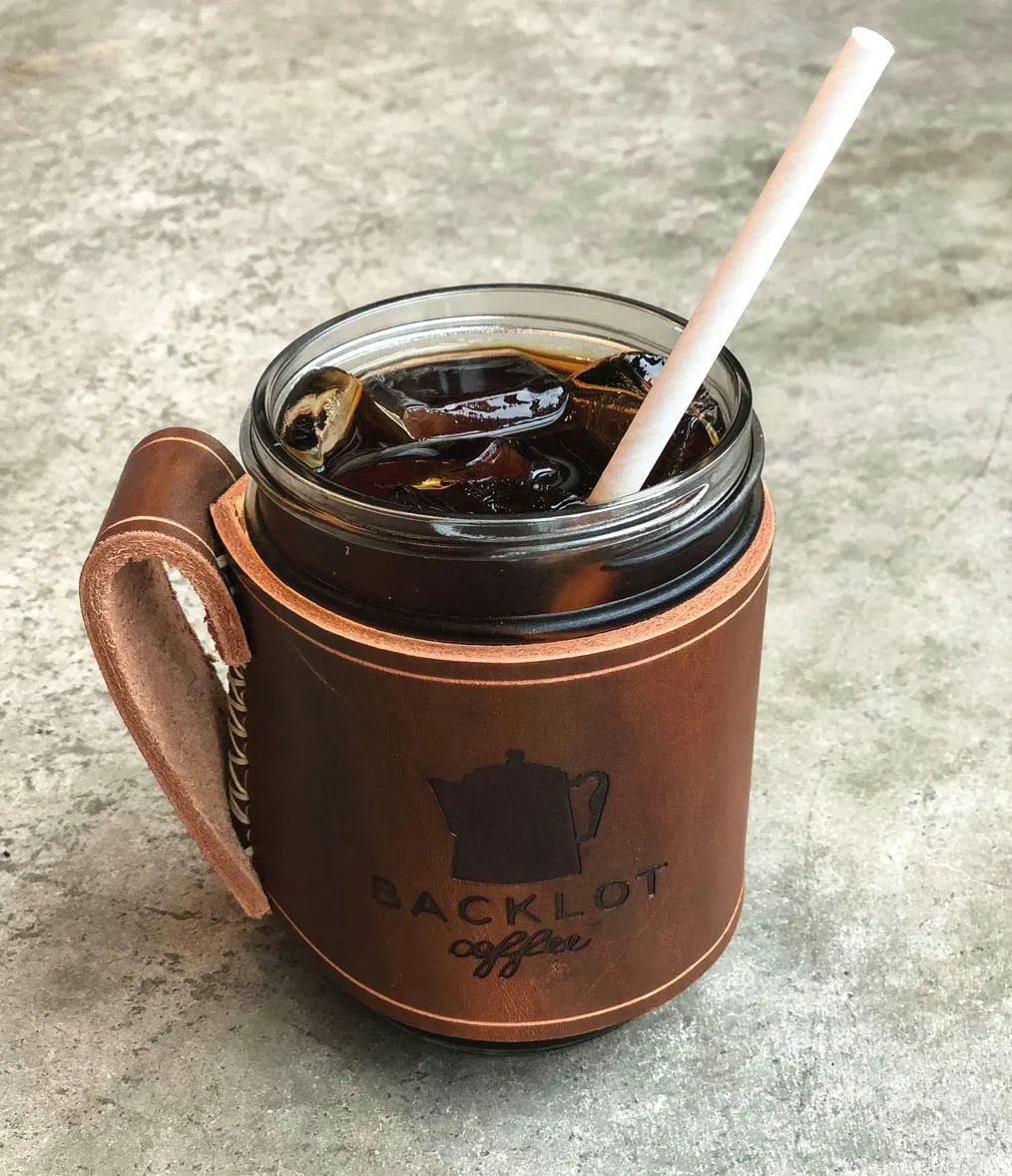 Paper straws go to to-go customers who ask for one—ideally, in one of Backlot's brand-new branded, reusable mugs.