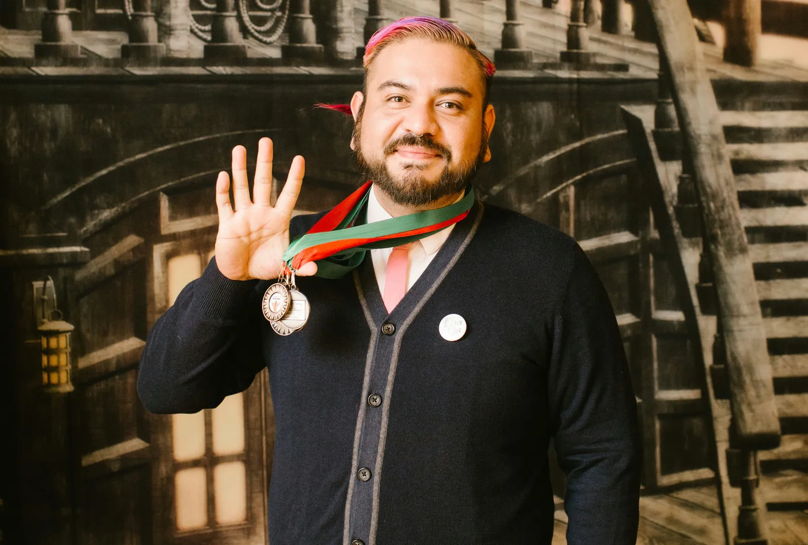 Steve Cuevas of Black Oak Coffee Roasters—2017 Golden Bean overall winner.